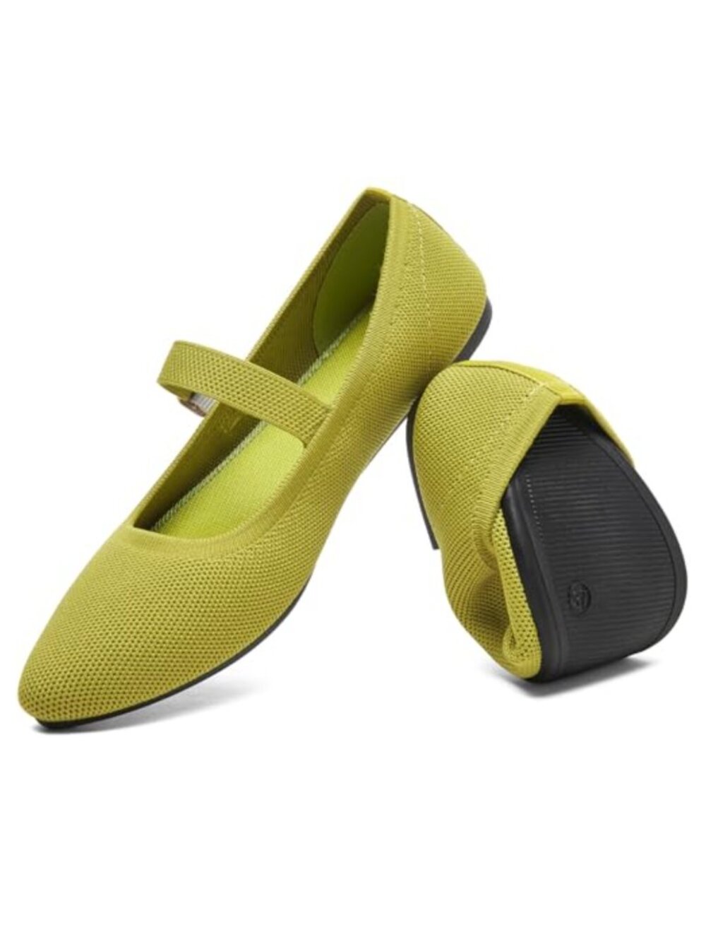 Women's Ballet Flat Mary Jane Slip On Dress Flats with Adjustable Strap Pointed